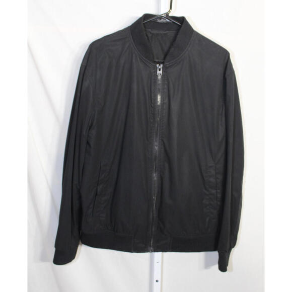 Zara mens black zip up bomber jacket size L
